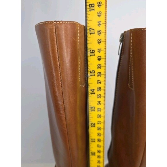Anne Klein Akmead Camel Brown Knee High Heel Riding Boot Stretch Calf Sz 7.5 M - Picture 7 of 10